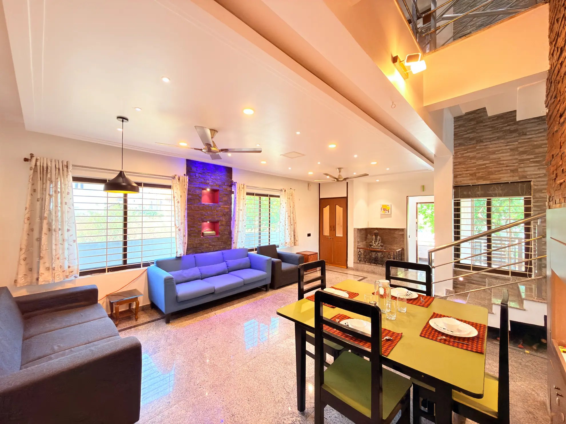 Living Area at Serene Springs, Bengaluru