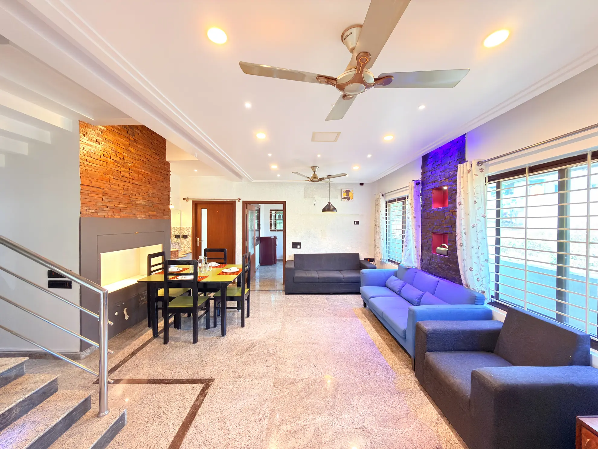 Living Area 2 at Serene Springs, Bengaluru