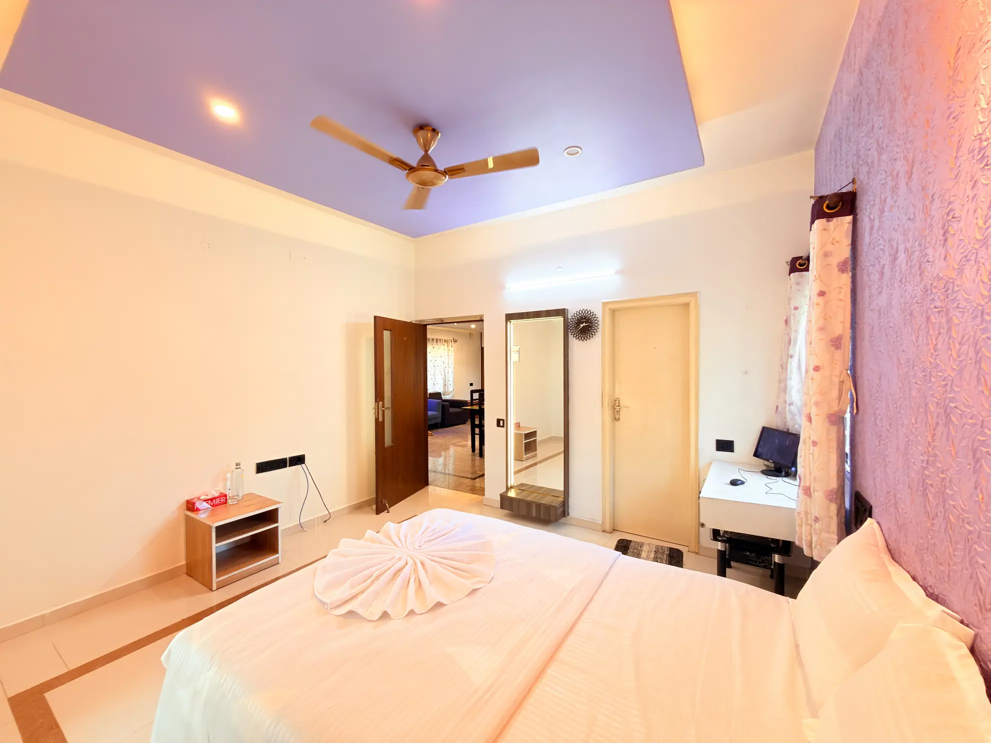First Bedroom 4 at Serene Springs, Bengaluru