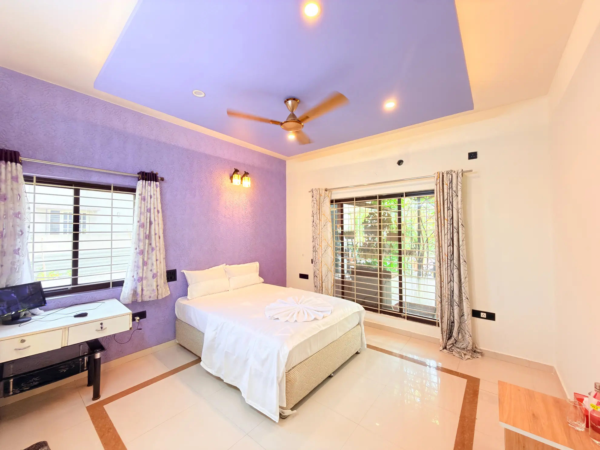 First Bedroom at Serene Springs, Bengaluru