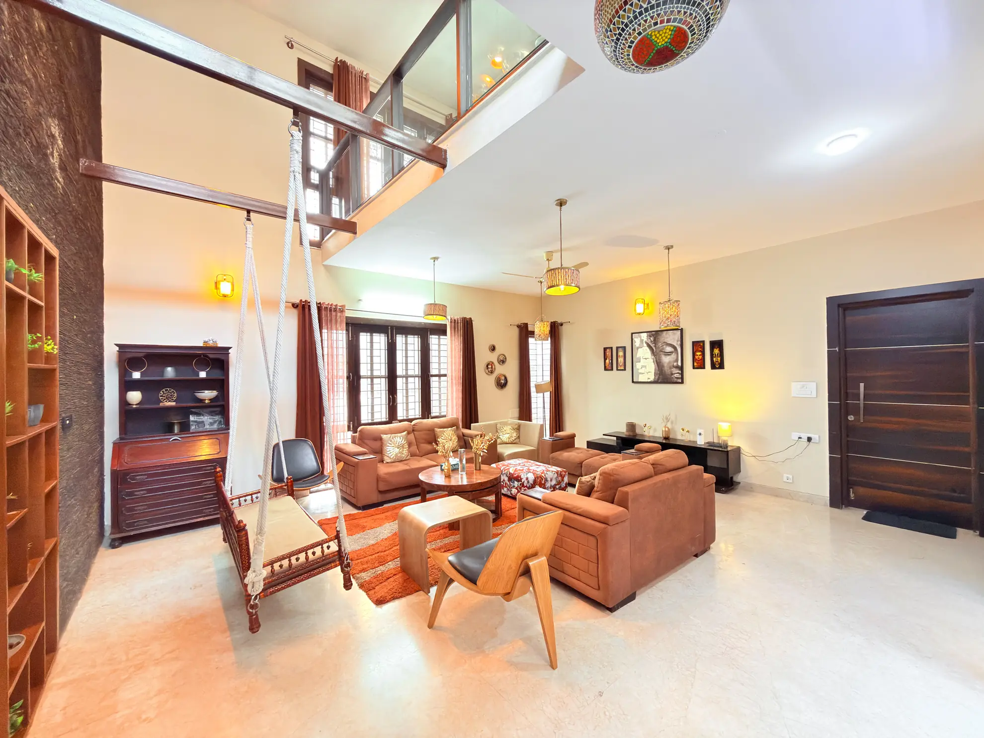 Living Area 1 at Lagoon Luxe, Bengaluru