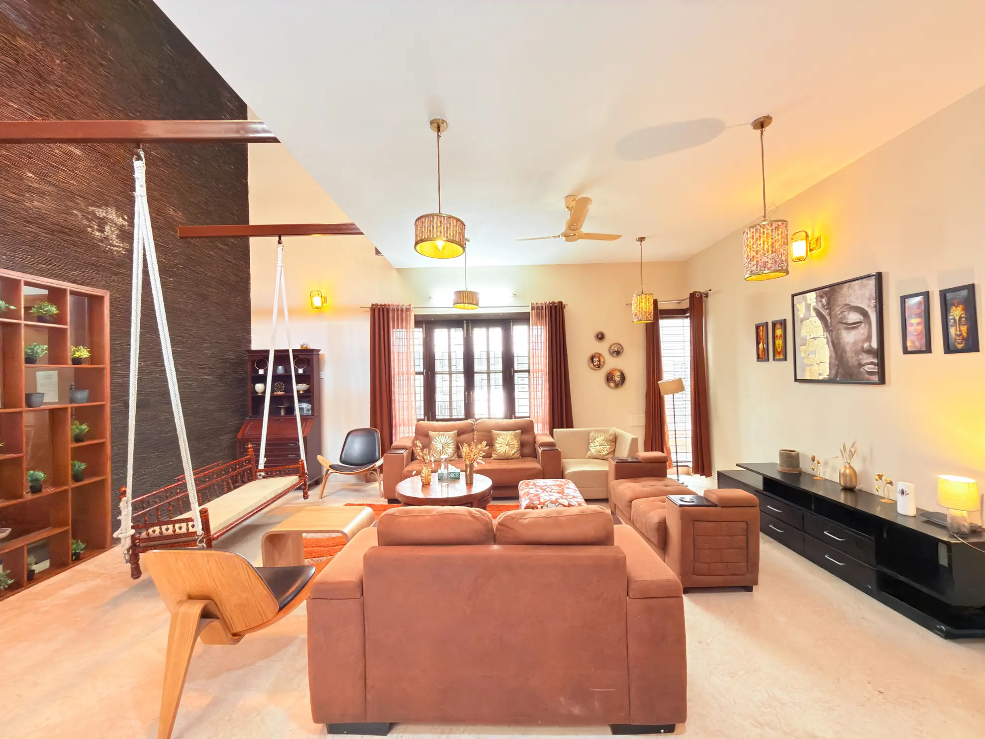 Living Area 2 at Lagoon Luxe, Bengaluru