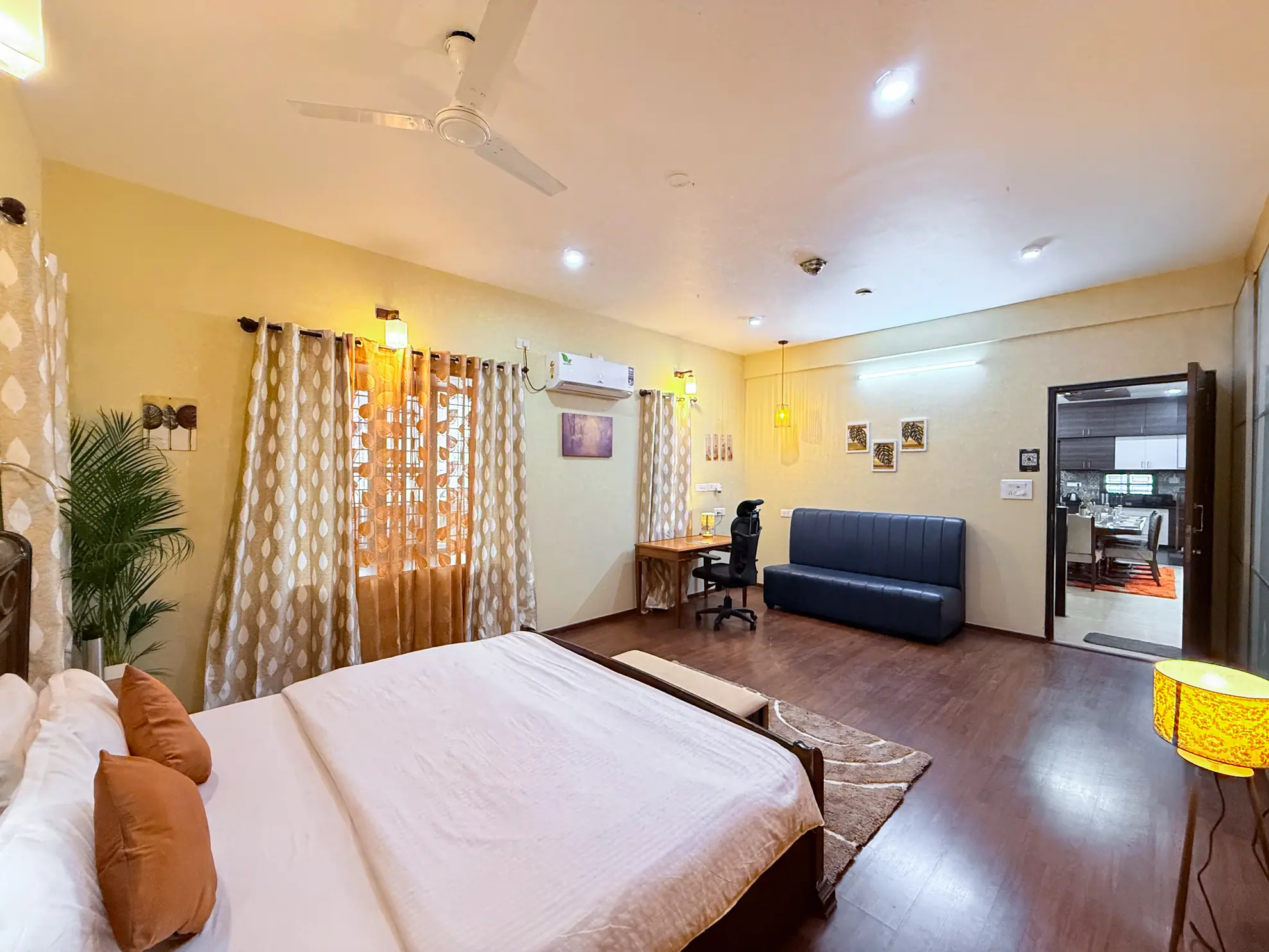 First Bedroom 4 at Lagoon Luxe, Bengaluru