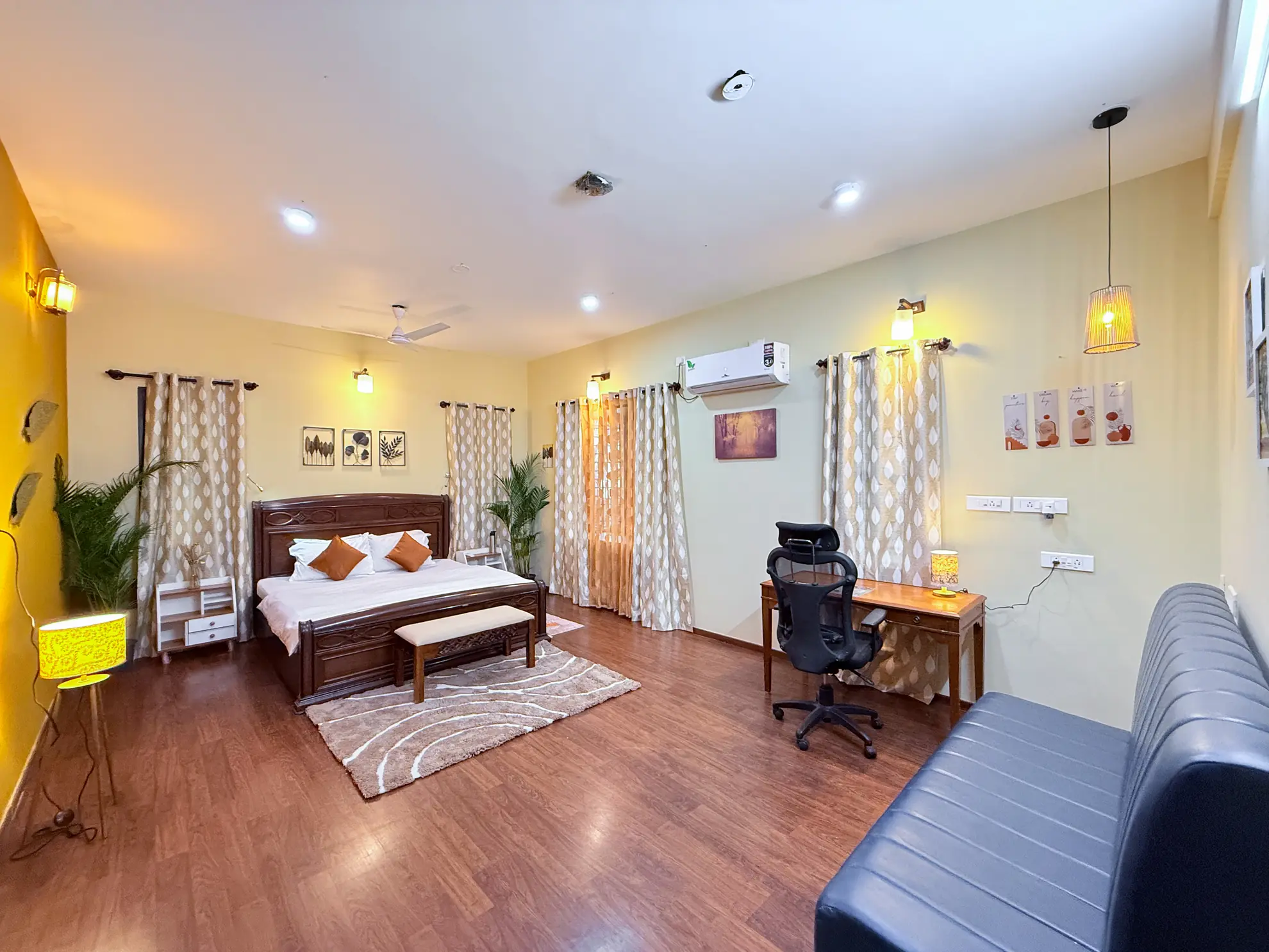 First Bedroom 1 at Lagoon Luxe, Bengaluru
