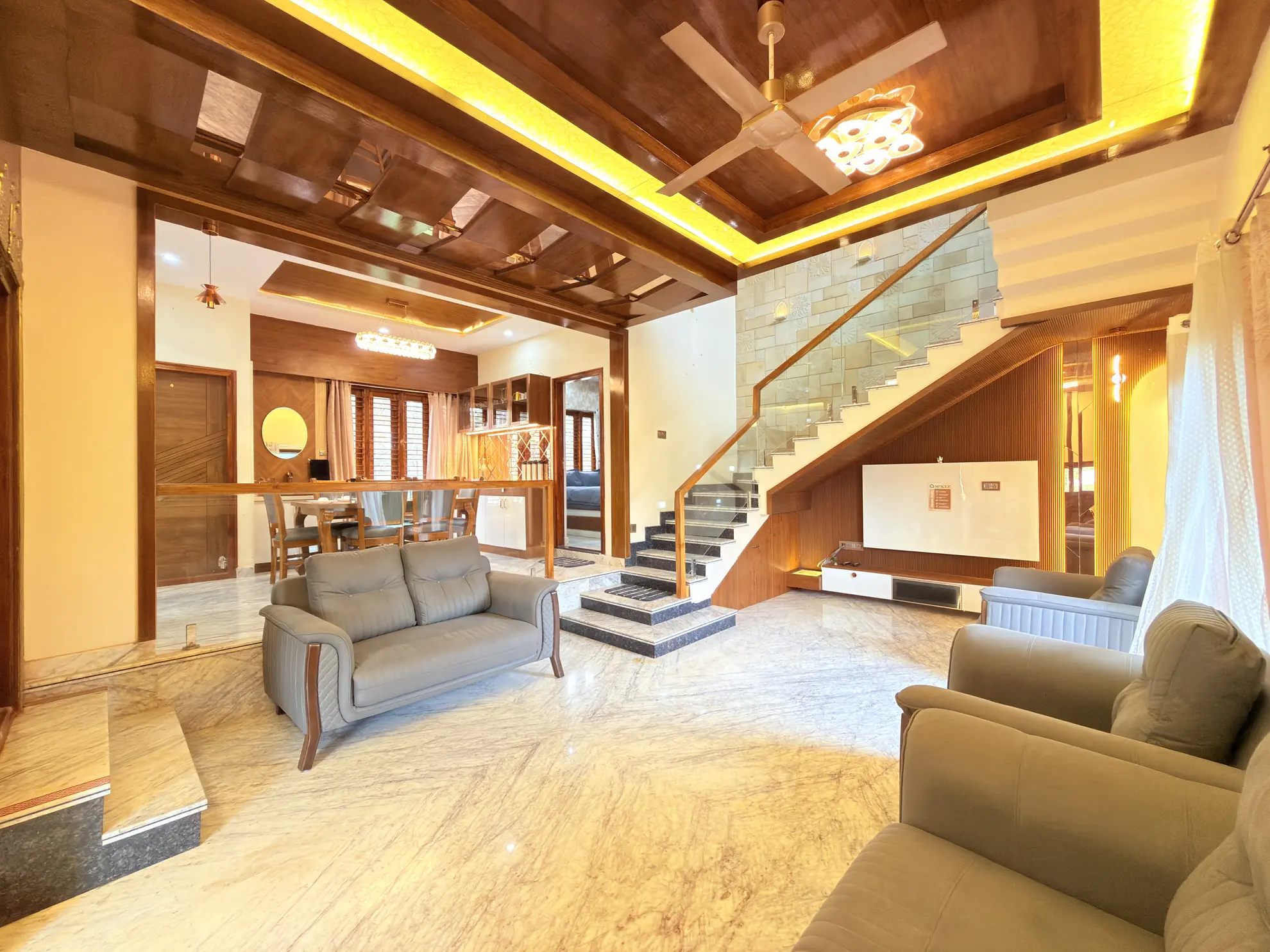 Living Area 2 at Palm Breeze, Bengaluru