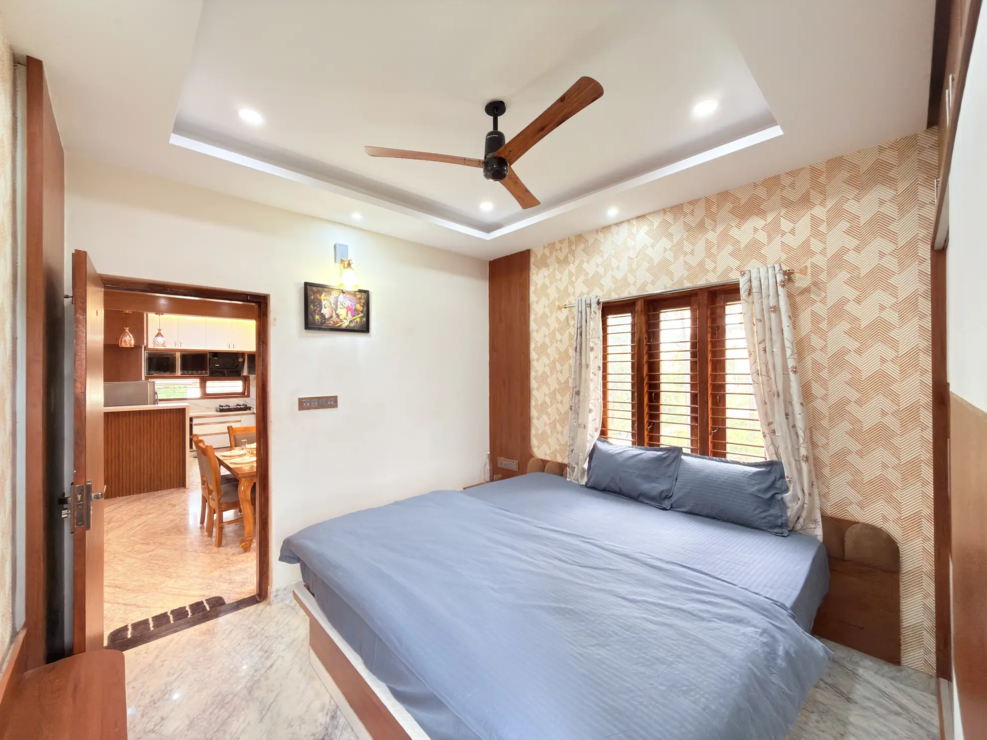 First Bedroom 3 at Palm Breeze, Bengaluru