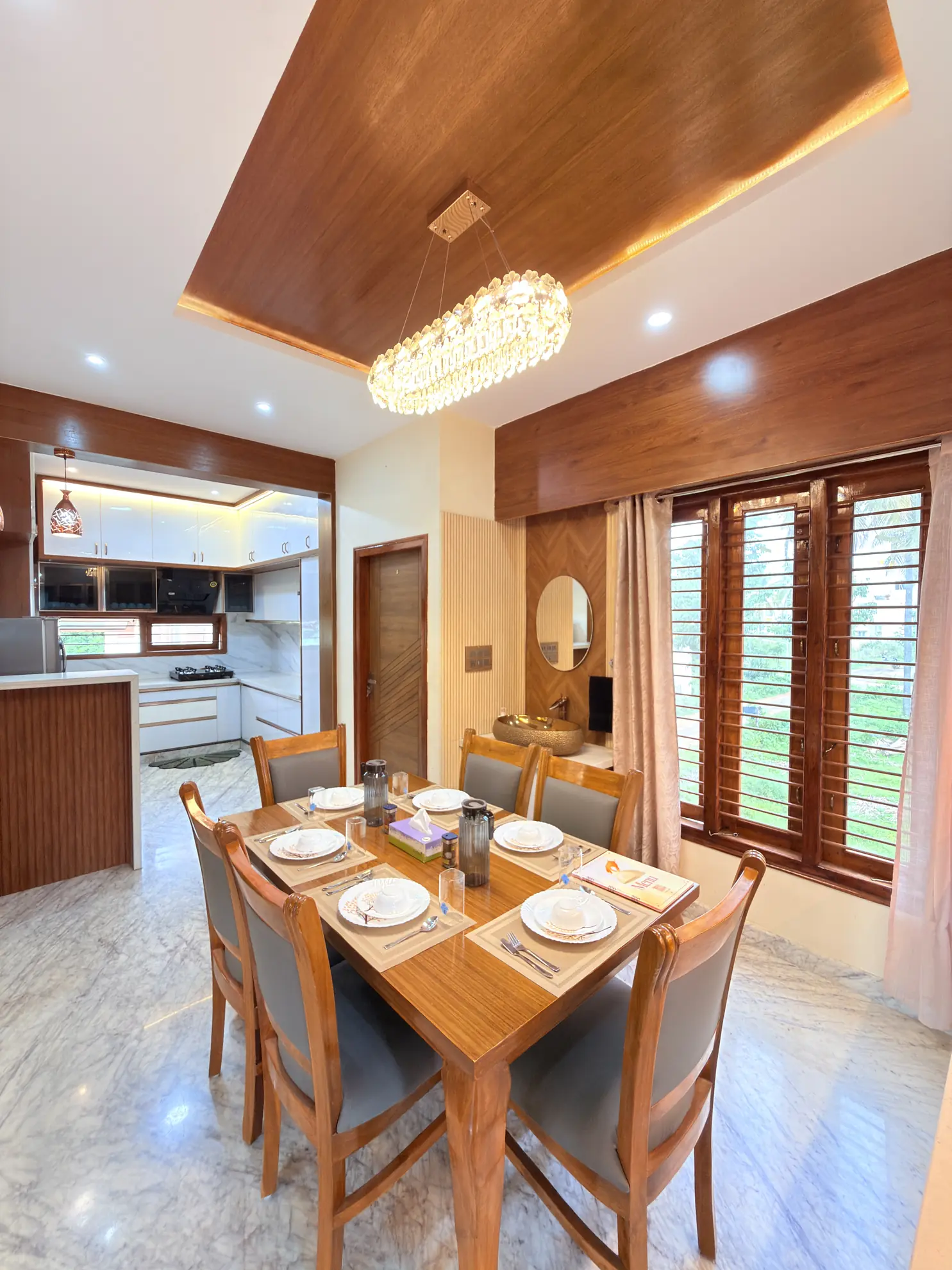 Dining Area at Palm Breeze, Bengaluru