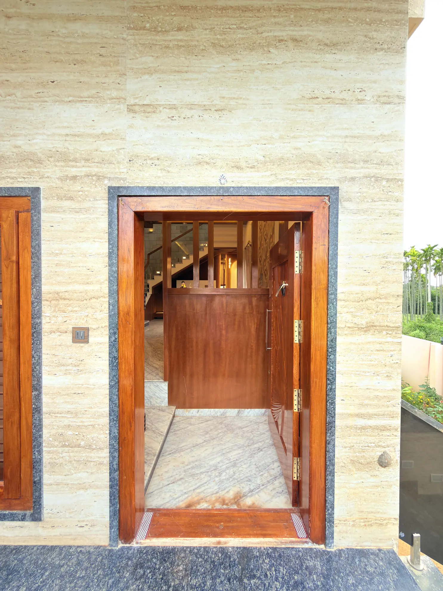 Entrance and Parking 13 at Palm Breeze, Bengaluru