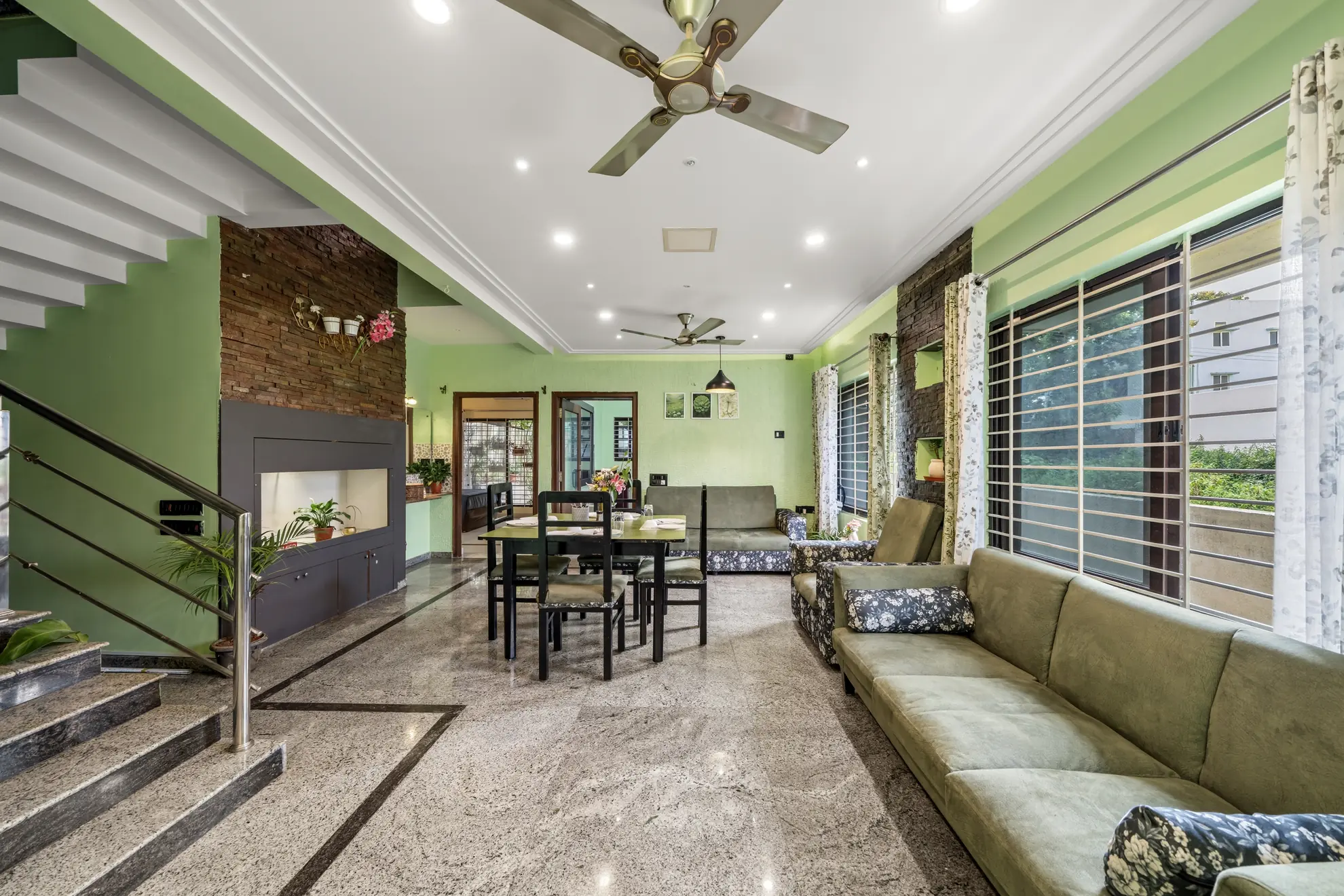 Living Area at Serene Springs, Bengaluru